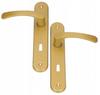 Gold Painted Door Handle 90Mm For Cylinder - Mp Kl D9Y Pln