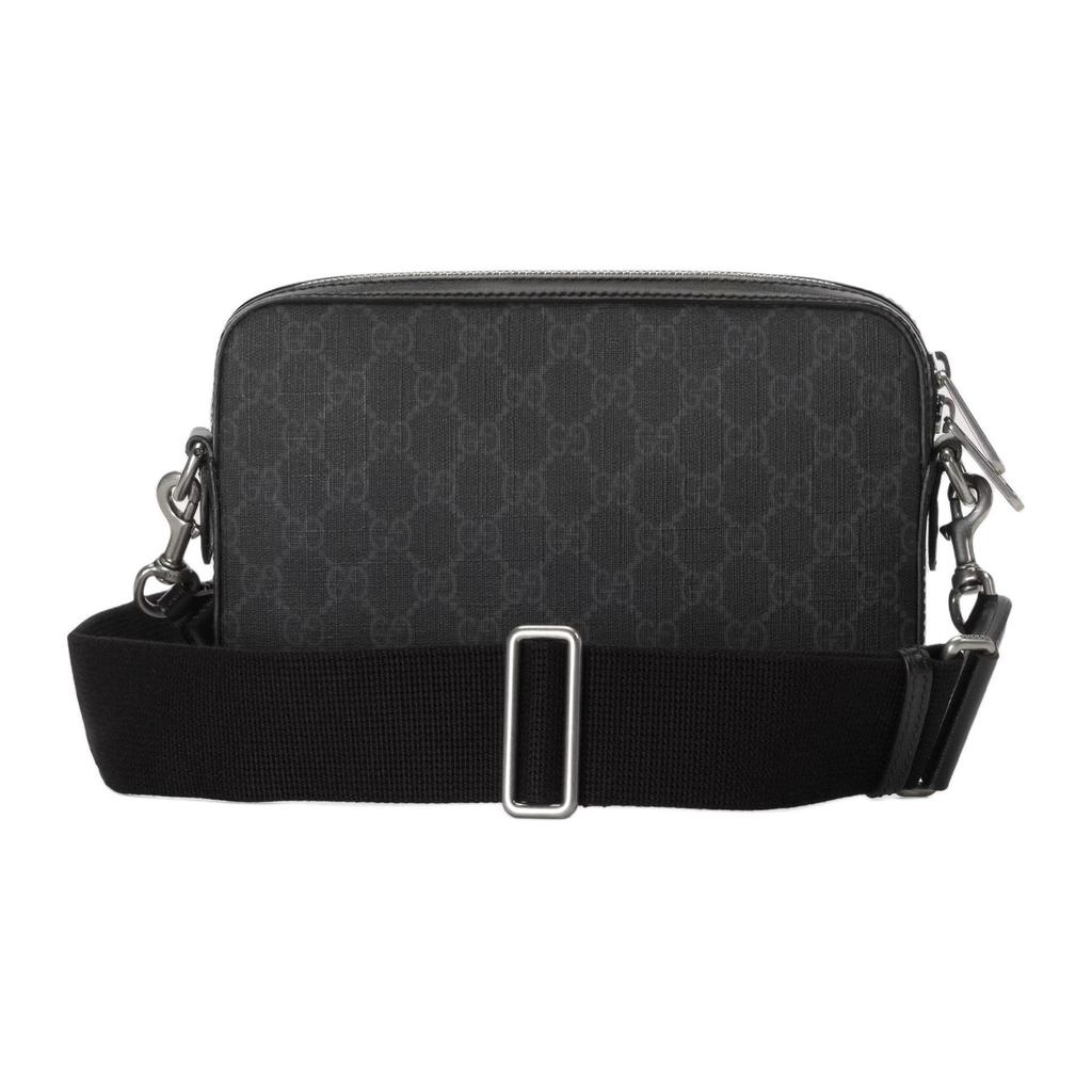 Gucci Geantă Messenger Crossbody din Pânză cu Monogramă GG Neagră Unisex pentru Utilizare Zilnică