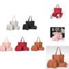 Elegant Women Leather Handbag Set With Shoulder Bags Tote Purse And Messenger Satchel