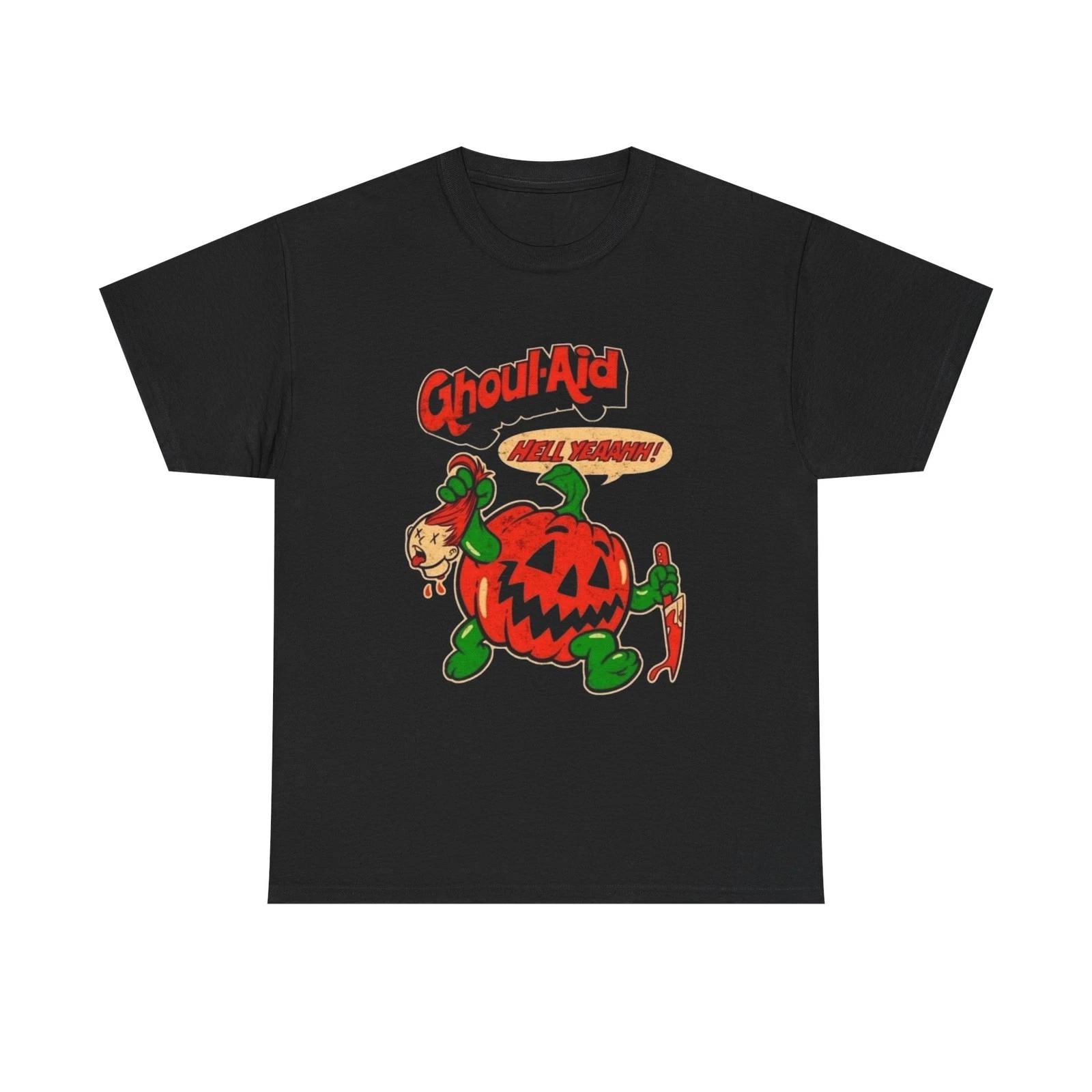 

Ghoul Aid Pumpkin Horror Halloween T Shirt Unisex Heavy Cotton Tee M