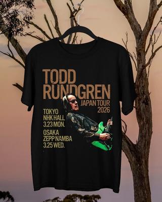Japan Tour 2026 Todd Rundgren TShirt Black Unisex S4XL Unisex T-Shirt