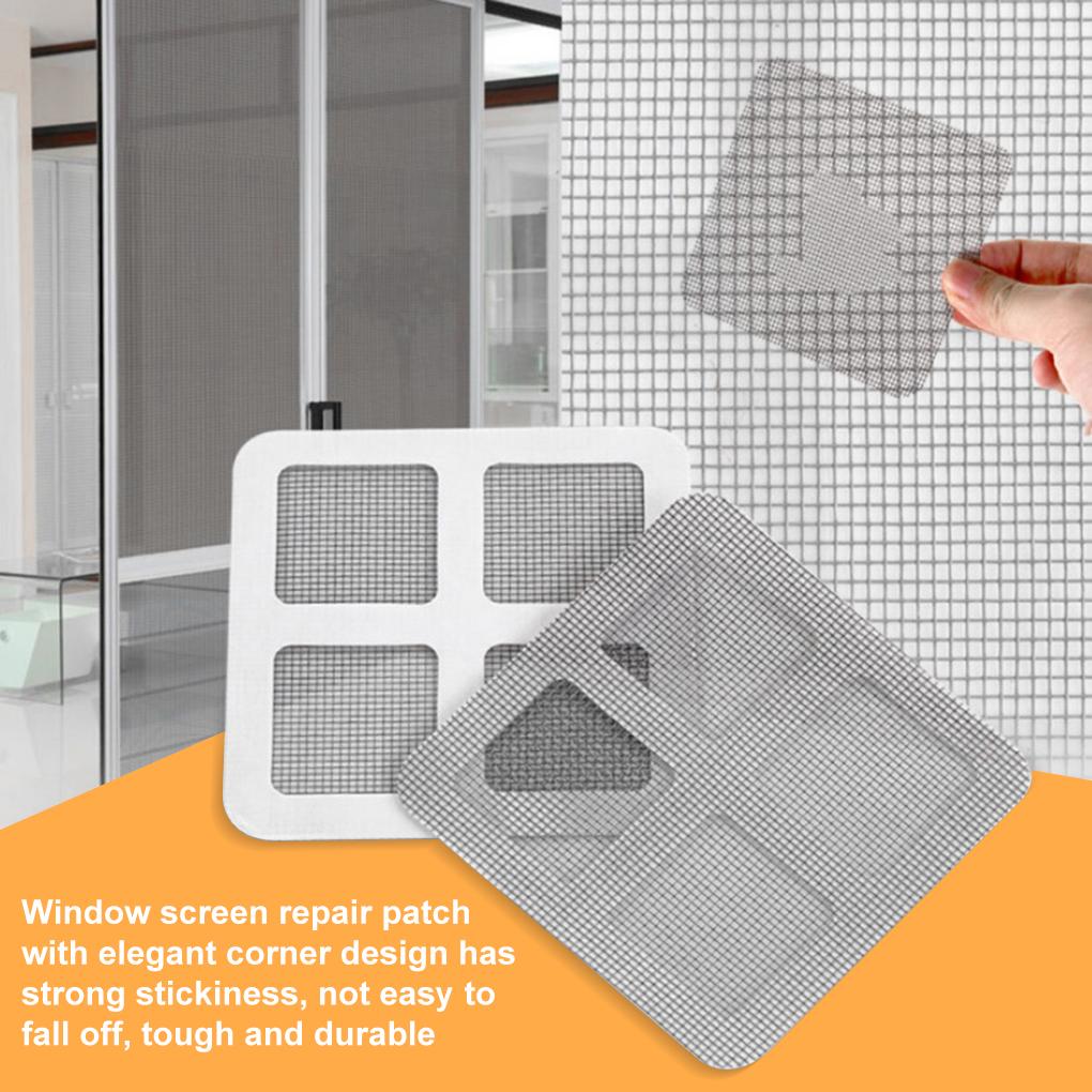 1 Piece Window Screen Repair Patch Curtain Holes Cover Home Door Curtain Holes Cover Mesh Anti-sect Self Sticker