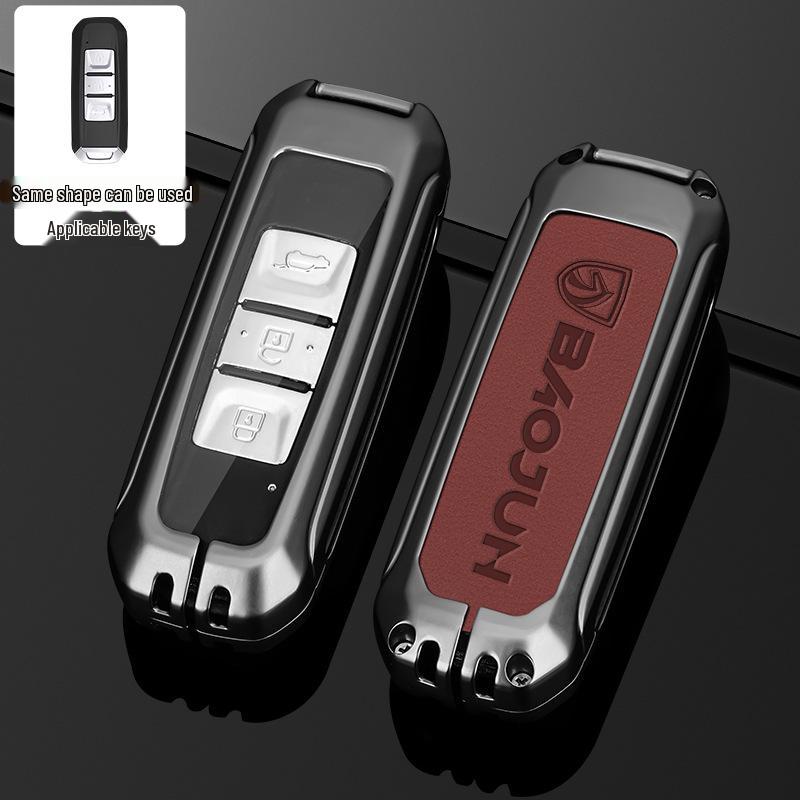 Baojun 560/530/510/E100/730/310w/E200 Car Key Case with Buckle - Metal Shell for Men and Women