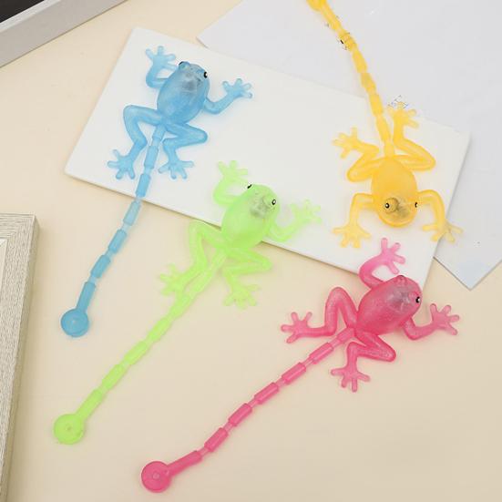 1/5Pcs Stress Relief Octopus Squeeze Toy with LED Light Soft Stretchy Light-up Glowing Long Tail Clear Frog Sensory Fidget Toy