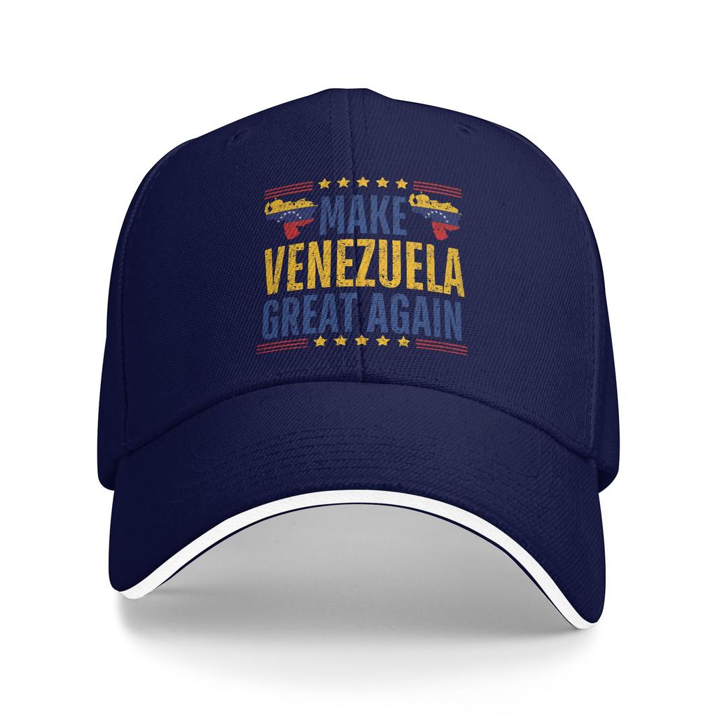 Make Venezuela Great Again Flag Baseball Cap  Outdoor Gym Sunscreen Trucker Hat Unisex Unisex Stylish Design Snapback Cap