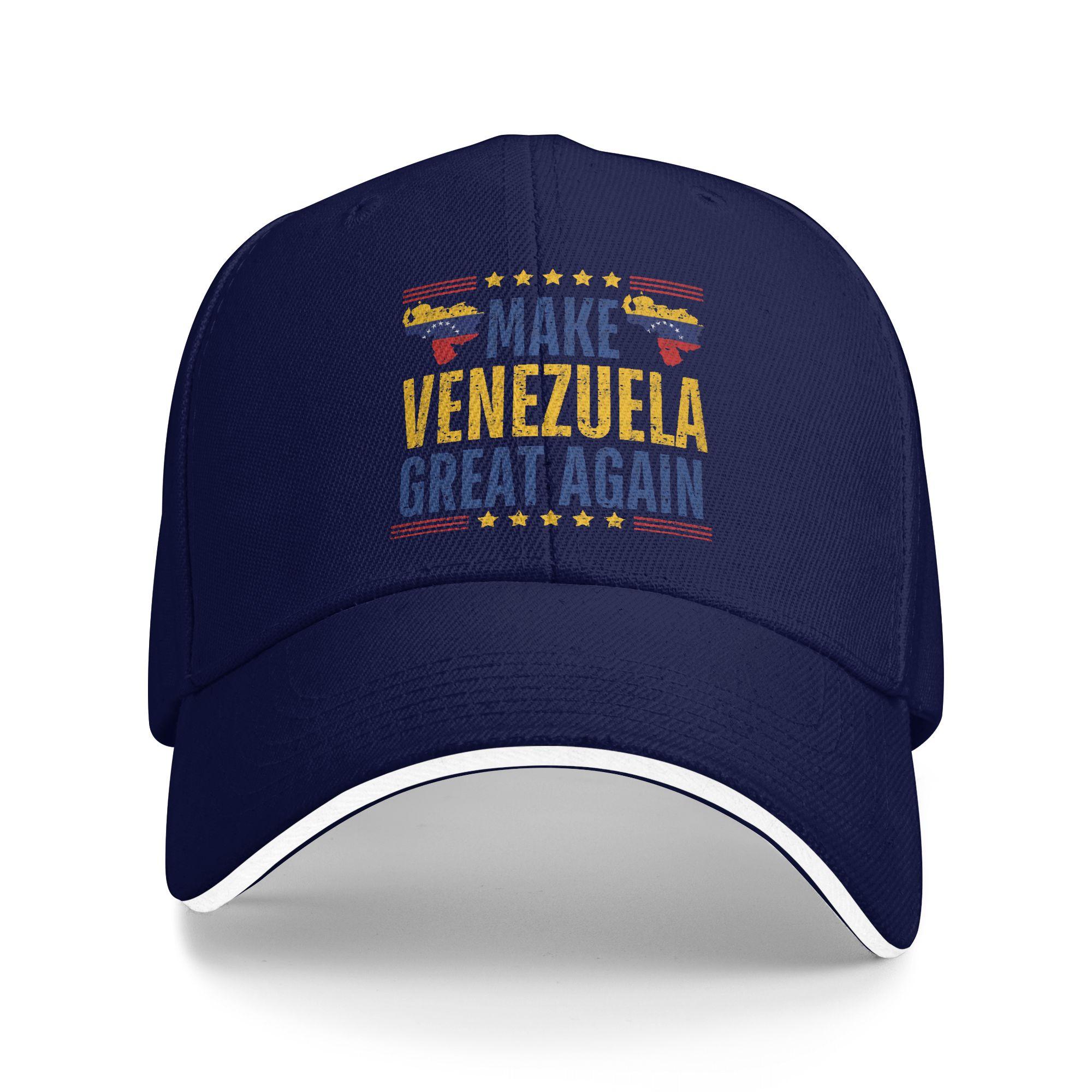 

Make Venezuela Great Again Flag Baseball Cap Outdoor Gym Sunscreen Trucker Hat Unisex Unisex Stylish Design Snapback Cap One Size