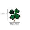 Lucky Grass To Prevent Walking Brooch Four-leaf Clover Vintage Emerald Color Brooch Female Wedding Suit Jewelry Accessories