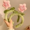 Kids Flower Headbands for Party Halloween Plush Headwear for Music Festivals Photo Booth Props for Girls