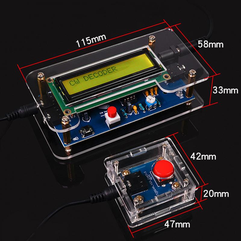Dc 9V Diy Cw Trainer Decoder Kit Cw Decoder Morse Code Reader Lcd Display Radio Circuit Board Electronic Welding Practice Kits