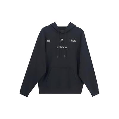 Vans Letter Logo Printed Hooded Long Sleeve Sweatshirt Men Sweatshirt Black VN0A54IUBLK