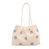 Polka Dot Shoulder Tote Bag Large Capacity Buckle Design For Daily Commuting Shopping