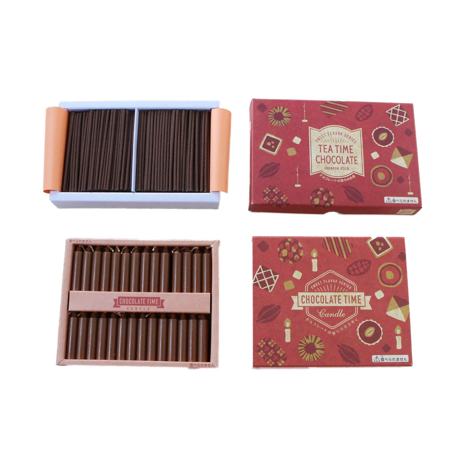 

Chocolate-scented incense and candle set, TEA TIME CHOCOLATE, perfect as a gift or for pet memorials.