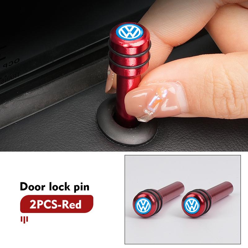 T27Car Door Lock Pin Knob Pull Security Insurance Accessories For Volkswagen VW Scirocco Passat Polo B5 B6 B7 CC Tiguan Sharan