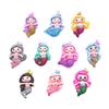 Mermaid Glitter Resin Keychain Cartoon Figure Pendant