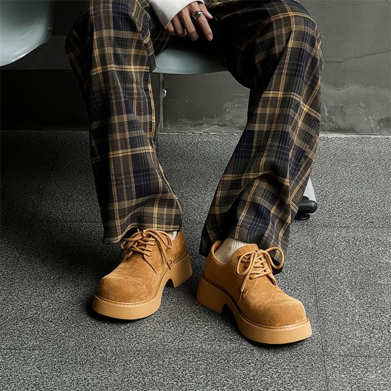 

2024 Unisex Big Head Low-Top Retro Shoes, Thick Sole, Breathable, Height Increasing, Autumn/Winter Style 9599-K 39