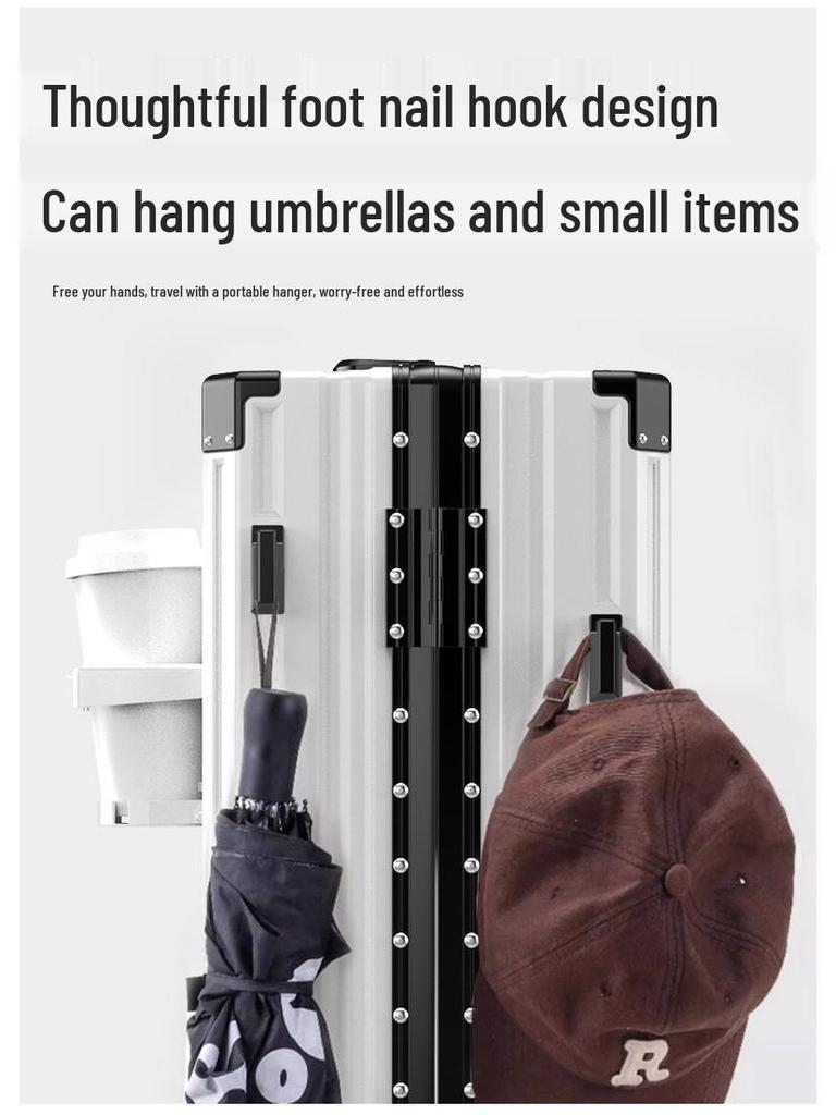 Women's Sturdy & Durable Aluminum Trolley Case With Universal Wheels & Combination Lock - 20” Carry-On