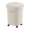 Premium Wheeled Square Trash Can with Lid - Large Capacity for Home Use in Living Room, Bedroom, Kitchen, and More