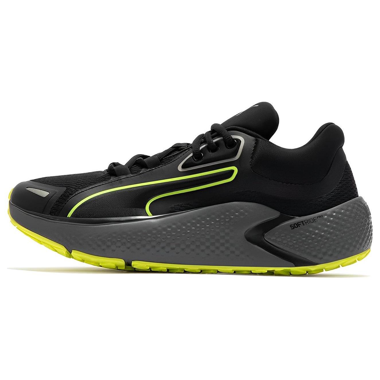 PUMA Softride Pro Coast  Black Yellow  Men s 377059-06 EU 42