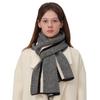 New Thickened Warm Shawl Arctic Fleece Three-Color Checkered Knitted Scarf Women's Autumn and Winter