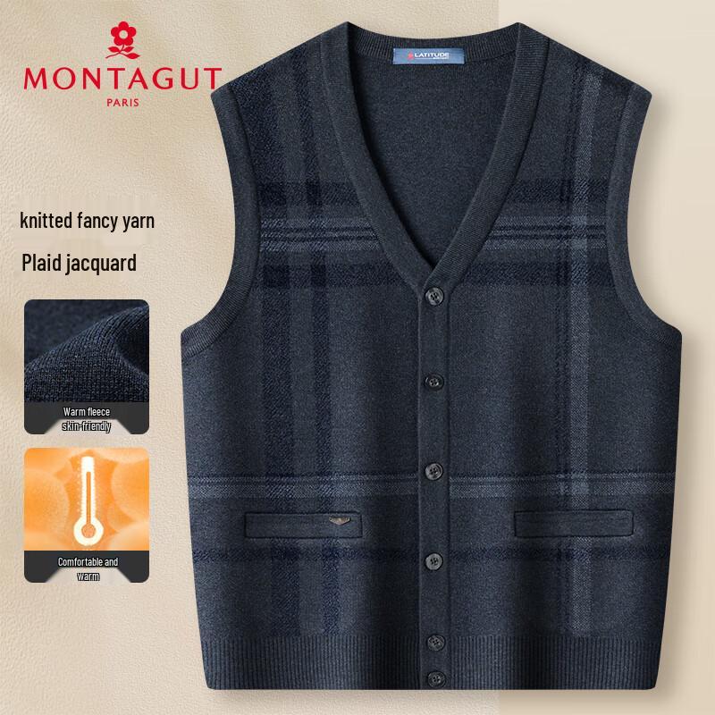 Мужской вязаный жилет с V-образным вырезом MONTAGUT 48