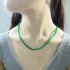 Emerald Pearl Multi-layer Necklace - Retro Chinese Style Beaded Clavicle Chain for Women