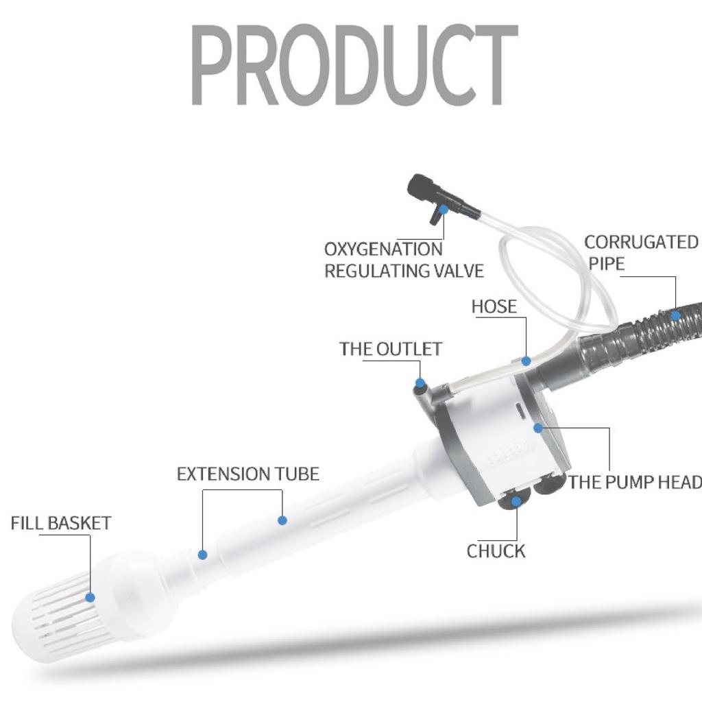 Fish Tank Water Pump Filter Water Circulation Mute Corrosion Pevention Aquarium Oxygen Pump for