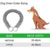 Anti-rust Chrome Plated Steel Dog Training Collar Three Rows Slip Dog Chain Adjustable Medium and Large Dogs Collar Pet Products