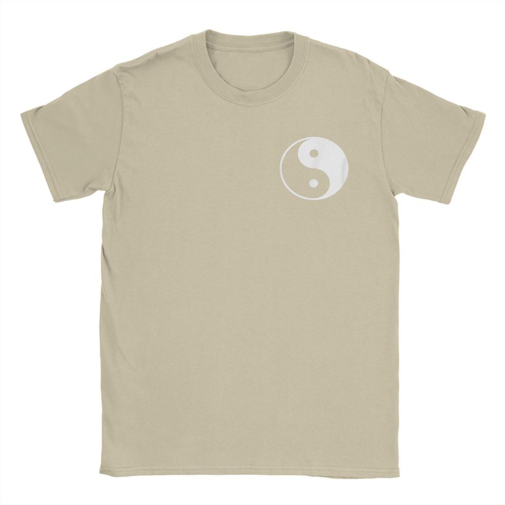 Vintage Yin Yang Bagua Formation T-shirts Herr Crew Neck Ren Bomull T-shirt Kortärmad T-shirts Festkläder