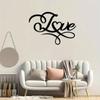 Vintage Love Metal Wall Art Weather Resistant Rustic Romantic Indoor Outdoor Decor Gift for Couples Durable Metal Letters