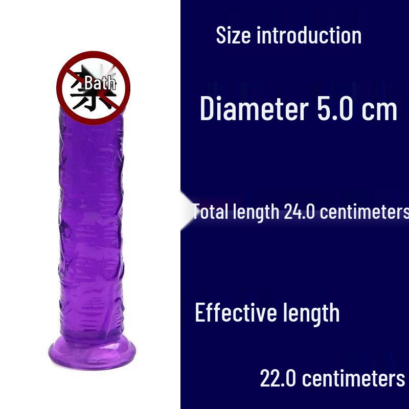 Crystal Jelly Suction Cup Dildo - Transparent Female Masturbator Fake Penis
