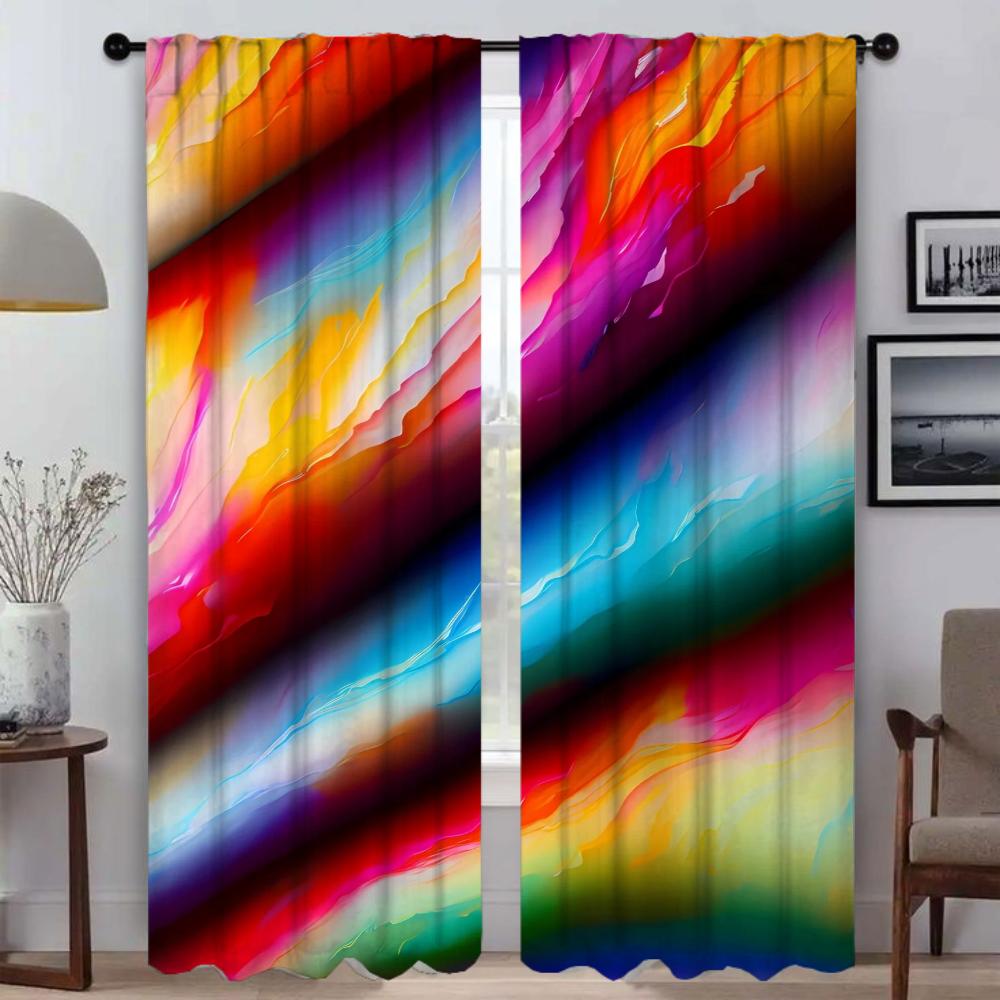 Happy Dopamine Tulle for Bedroom Home Interior Curtains for Living Room Shades Partition Window Curtain Curtains 2 Pieces Camera