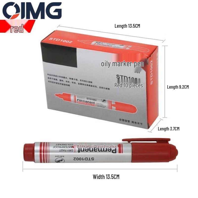 OIMG Large Head Oil-Based Marker Pen Single Head красный