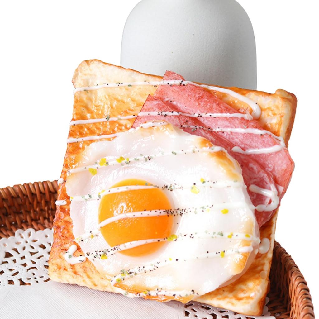 Food and Fried Realistic Perfect for Promotional Photography and Decorations In Shops and Cafes and Egg [S.T.S.G] Replicas Toast, Bread, Egg, Models,
