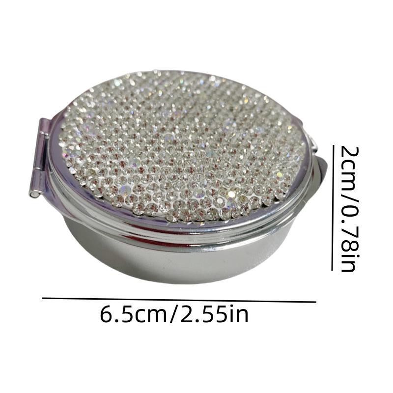 Luxury Rhinestone Portable Pill Box - Travel-Friendly Storage Solution