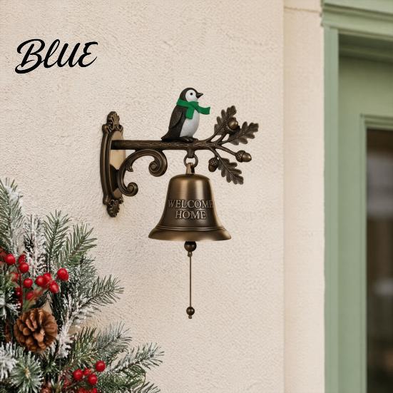 Vintage Christmas Doorbell Doorbell Welcome Wall Hanging Deer/Snowman/Santa Claus/Penguin/Witch Decor Seasonal Porch Accessory Decorative