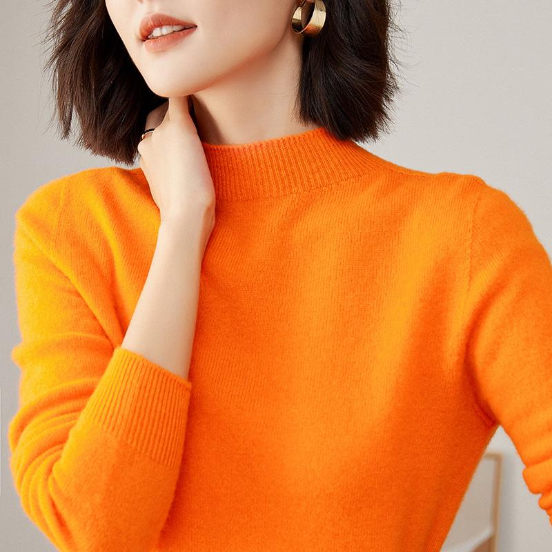 Women Sweater 100% Merino Wool MODERN NEW SAGA Winter Wool Pullover Turtleneck Autumn Jumper Female Knit Top