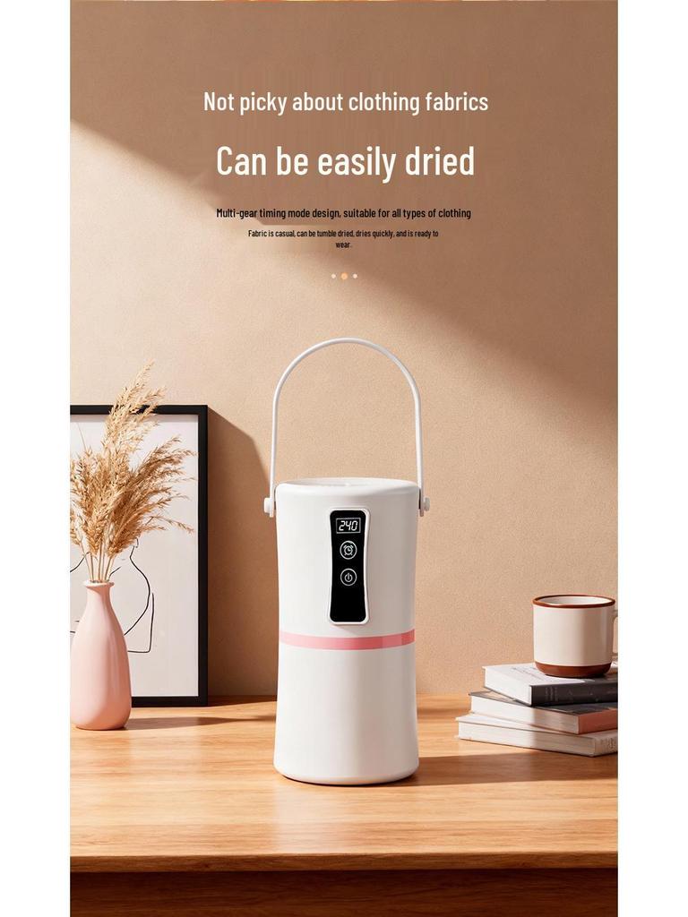 Cross-border Household Mini Sterilizing and Mite Removal Travel Clothes Dryer with Timer and Constant Temperature Drying