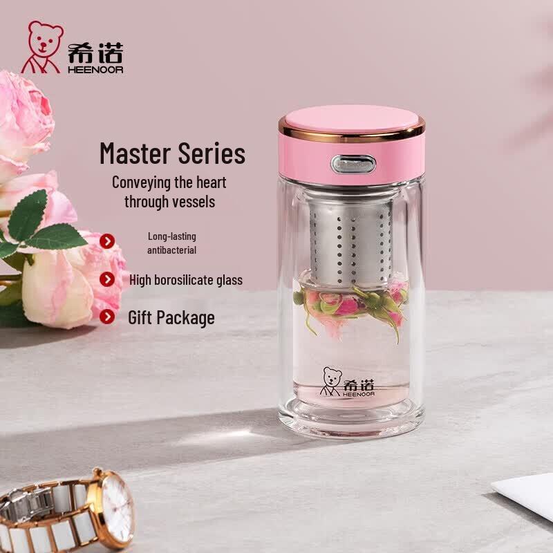 Heenoor XN-600M Double-Wall Glass Tea Tumbler