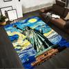 Statue of Liberty Carpet with Van Gogh Starry Night Style Painting Suitable for Use As an Anti-slip for Living Room Bedroom Sofas