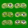 Funny Sad Frog Eye Mask Soft Plush Frog Blindfold Light-Blocking Breathable Sleep Mask for Travel Office Home Novelty