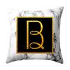 Marbled Golden Letters Pillowcase Sofa Pillow Cushion Cover  45 * 45cm