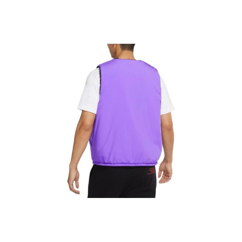 Nike Reversible Fleece Vest With Logo Print And Pocket Detail Men Vest Purple DQ4879-010