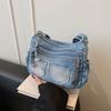 Harajuku Jeansowa Damska Torba 2026 Nowa Jeansowa Torba Listonoszka Y2K Torba na Ramię Crossbody Casualowa Torba Eko Damskie Codzienne Torby na Zakupy