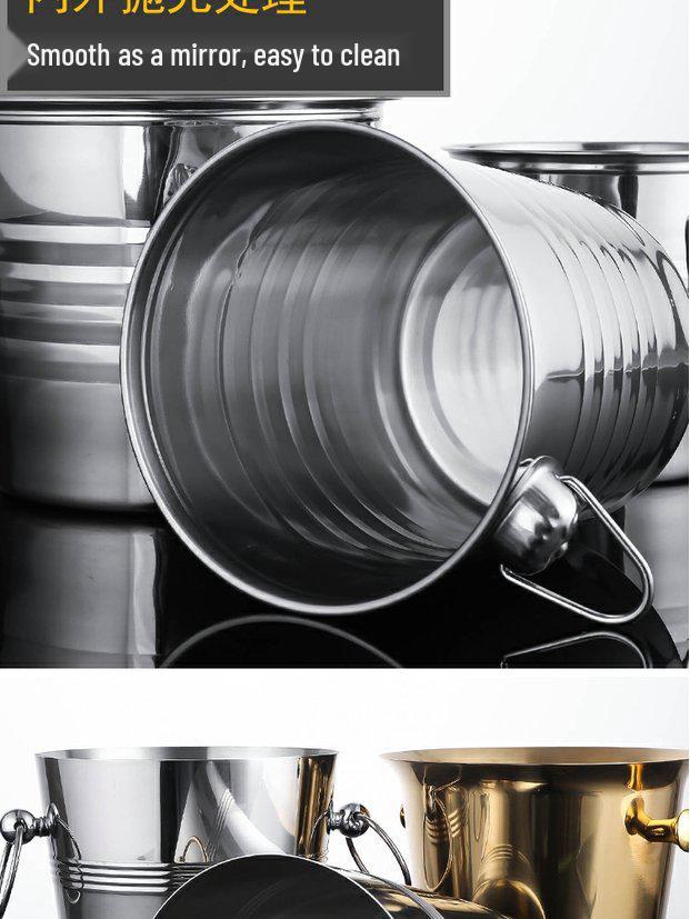 Stainless Steel Ice Bucket for Bar - Champagne & Beer Cooler