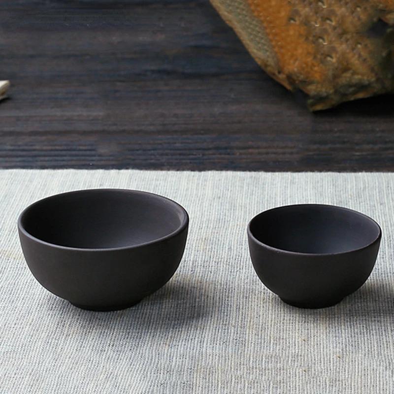 8 buc/set Ceașcă de ceai Yixing din argilă purpurie făcută manual, Bol de ceai Dahongpao, Călătorie portabilă, Ceașcă de maestru Pu'er, Set de ceai chinezesc Zisha