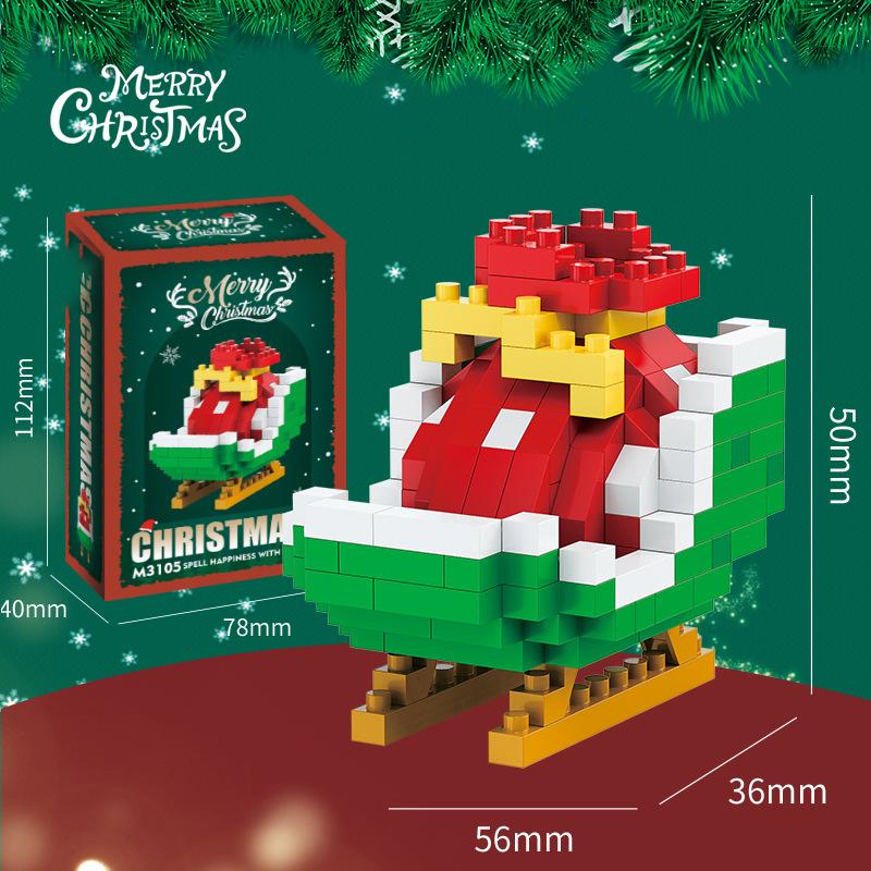 Christmas Gifts Reindeer Mini Building Blocks for Children Girl 6 Year Old christmas winter village mini blocks construction set