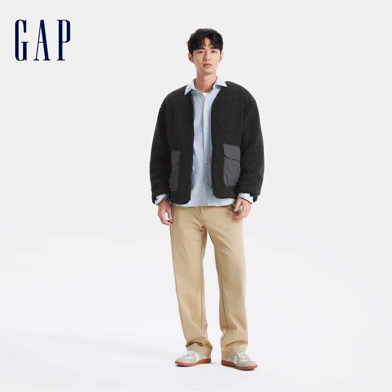 

Gap Мужская теплая куртка из искусственной овчины с нашивкой с логотипом 680499 M