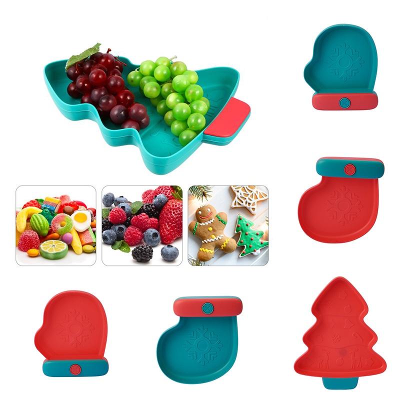 Enchanting Christmas Serving Dishes For Candy Fruit Cookies And Cake Festive Design