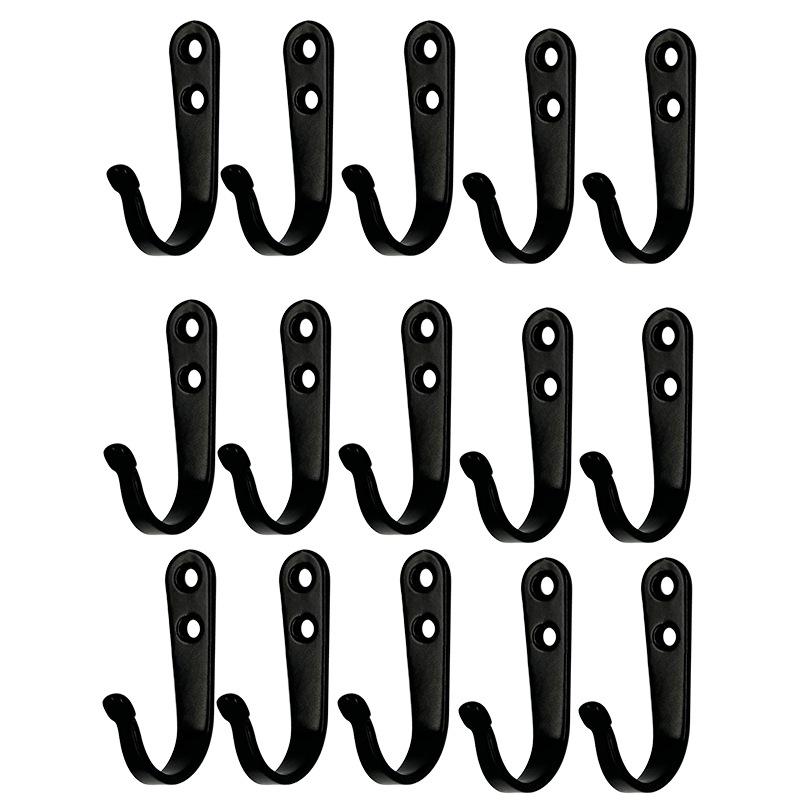 Shangli Modern Black Wrought Iron Wall Hook for Cabinets and Wardrobes