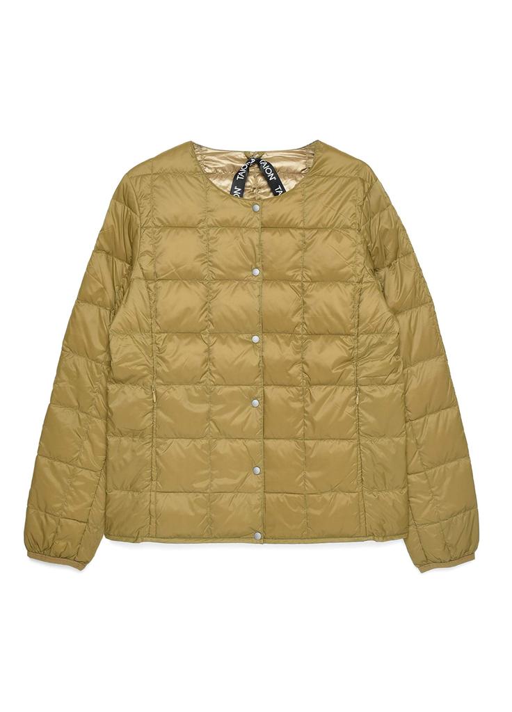 TAION Crew Neck Button Inner Down Jacket Women's (TAION-W104)